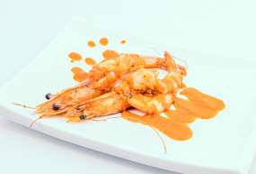 188.Gamberoni alla Piastra con Salsa Curry