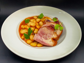 Iahnie de fasole cu ciolan de porc afumat 300/150g