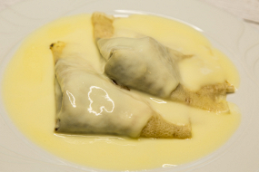 Nutellás-banános palacsinta vanília öntettel