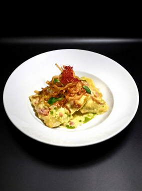 "Herrgottsbescheiserle"  Maultaschen überbacken