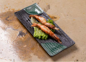 110. GAMBERONI ALLA PIASTRA 煎大虾 