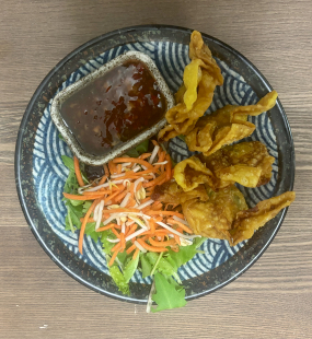 Raviolis frits de veau au curry rouge ( la pièce )