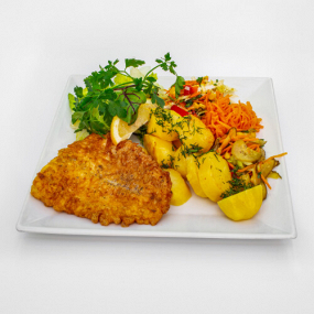 Filet z dorsza czarnego 200g ZESTAW z frytkami i surówkami