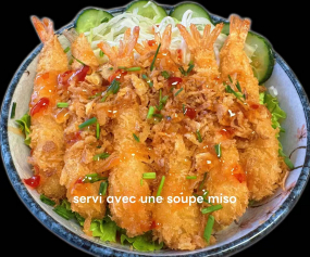 Crevettes Tempura-Bowl Chaud