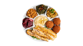 128. Vegetarische gemischte Vorspeisenplatte mit Falafel