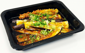 Sp-109 Gedämpfte Aubergine, Scharf , m. Knoblauch