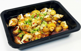 Sp-108 Gedämpfte Schnecken, Scharf , m. Knoblauch