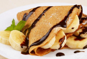  CLATITE CU FINETTI SI BANANE/CHOCOLATE AND BANANAS PANCAKES 300g