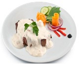MUSCHI DE VITA CU SOS GORGONZOLA/BEEF SIRLOIN WITH  GORGONZOLA SAUCE   150g/150g
